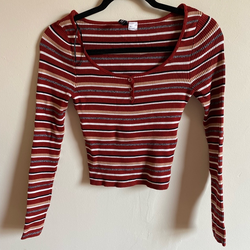 Long sleeve H & M striped shirt